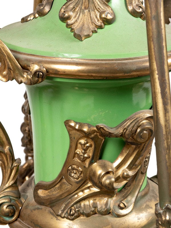 A Continental Gilt Bronze and Glass Chandelier - 2