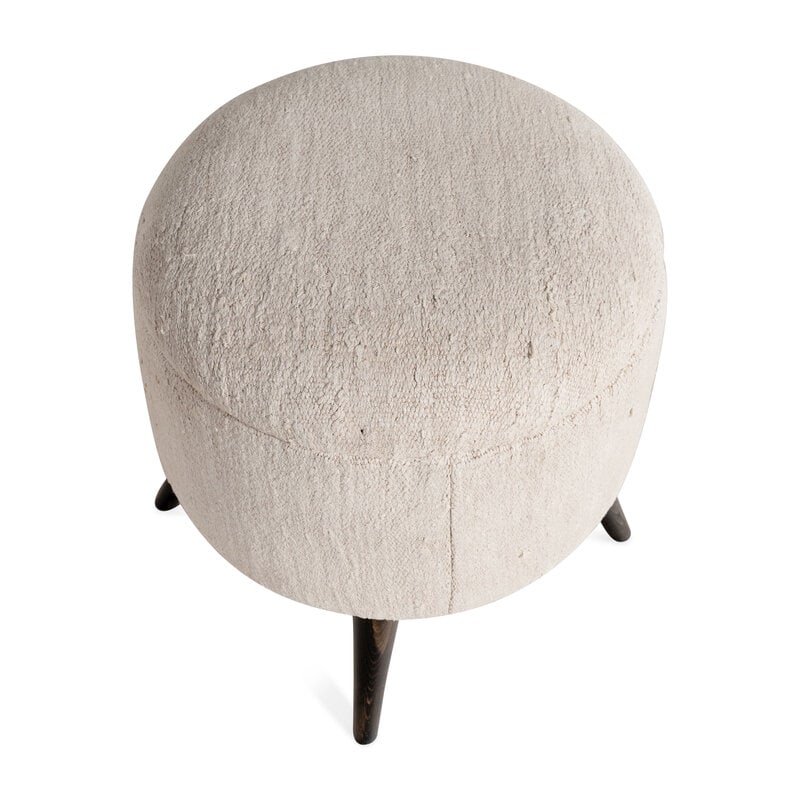 A Pair of Contemporary Bouclé Upholstered Stools - 2