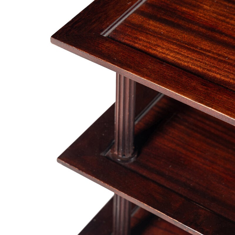 A Pair of Barbara Barry for Baker Three-Tier Mahogany Side Tables - 2