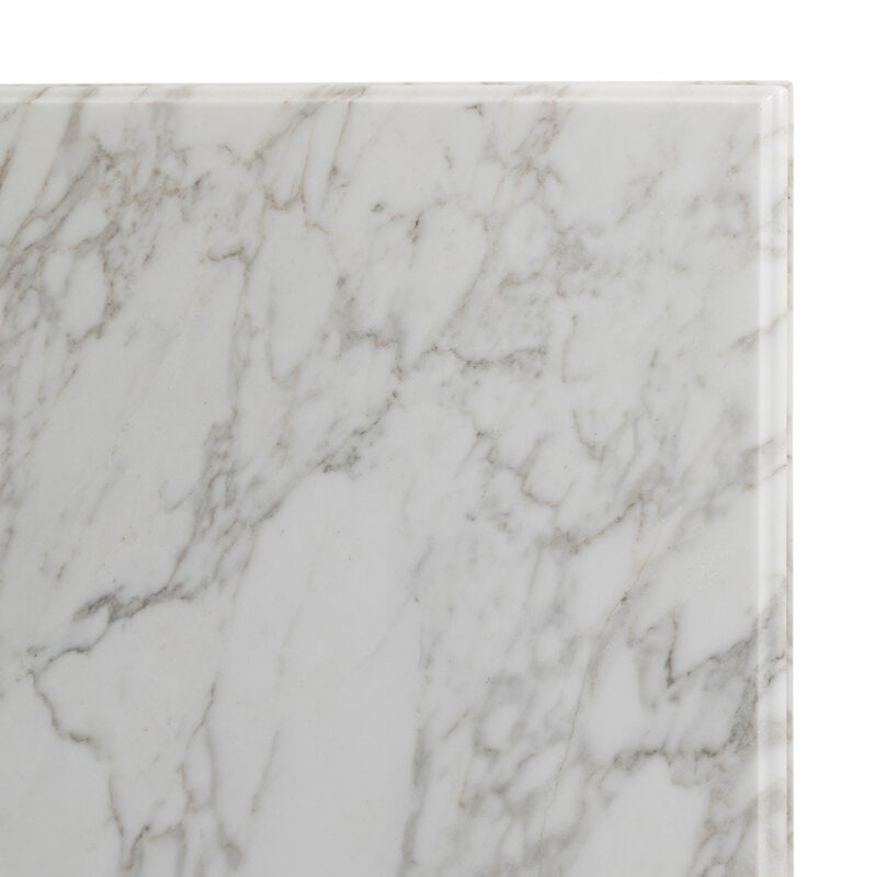 A Contemporary Iron and Carrara Marble Dining Table - 3