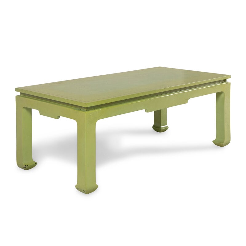 A Chinese Style Green Lacquered Low Table - 2