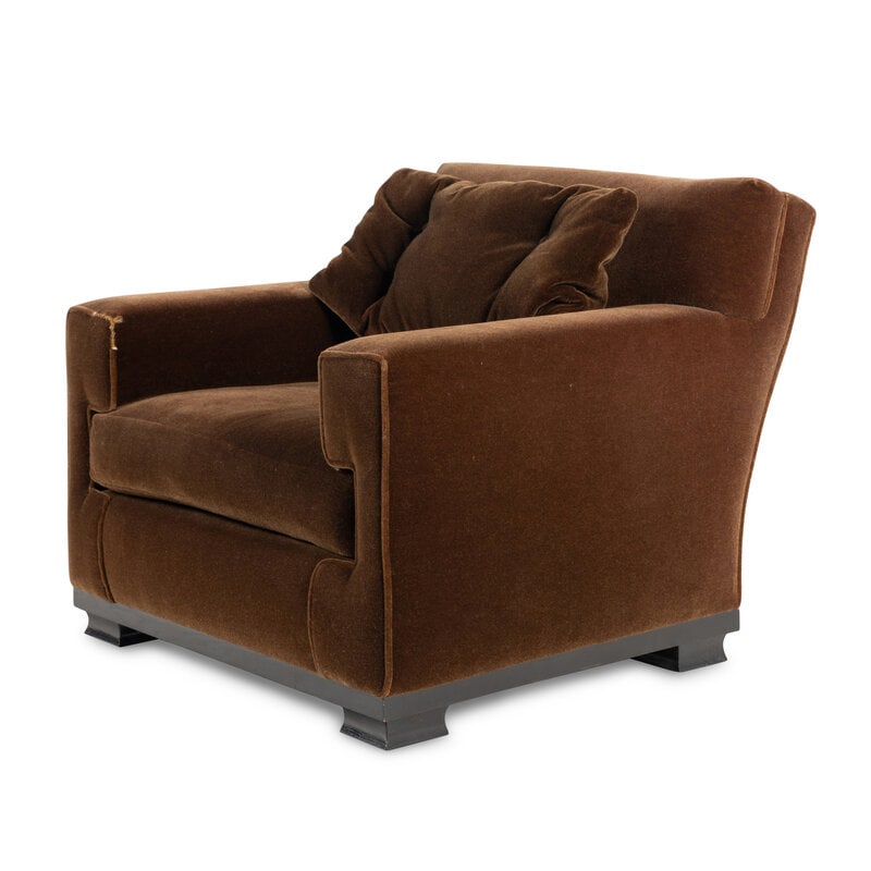 A Velvet Upholstered Club Chair - 2