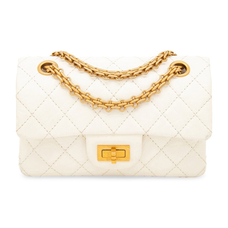 CHANEL, SMALL WHITE 2.55 REISSUE FLAP BAG (1 of 5)