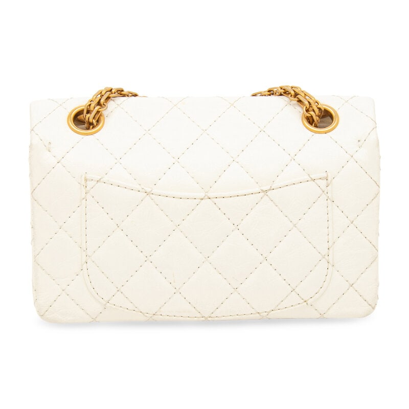 CHANEL, SMALL WHITE 2.55 REISSUE FLAP BAG - 3