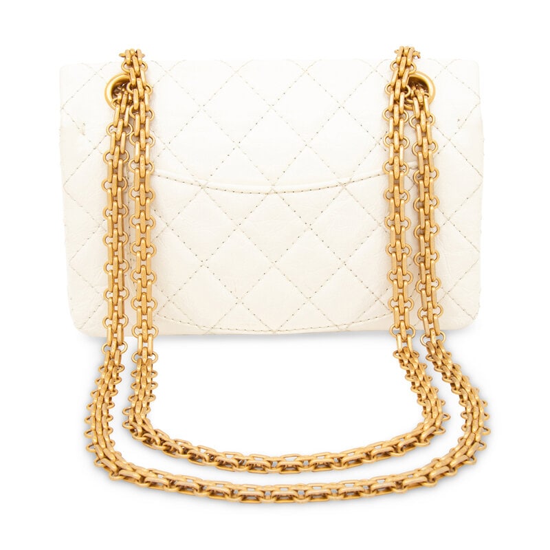 CHANEL, SMALL WHITE 2.55 REISSUE FLAP BAG - 4