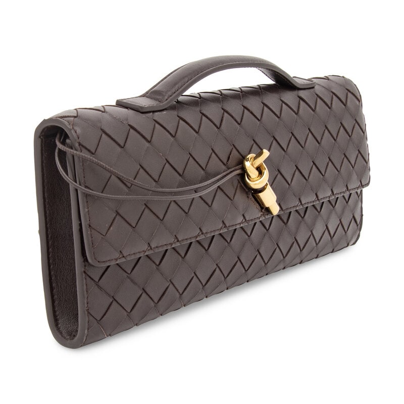 BOTTEGA VENETA, ANDIAMO INTRECCIATO LEATHER CLUTCH - 4