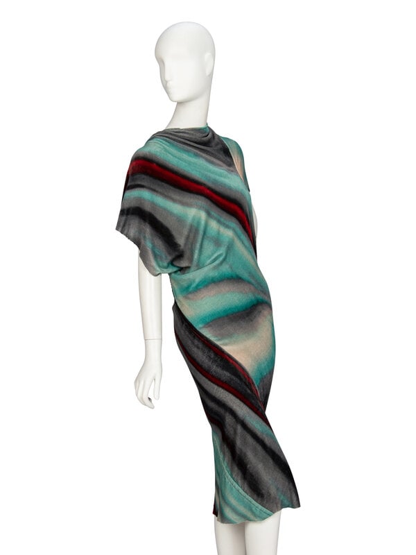 RICK OWENS, DRAPED VELVET DRESS - 2