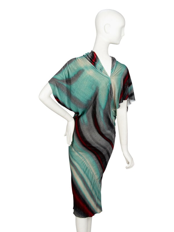 RICK OWENS, DRAPED VELVET DRESS - 3