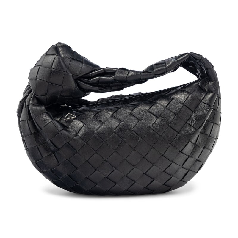 BOTTEGA VENETA, MINI JODIE IN BLACK INTRECCIATO (1 of 4)