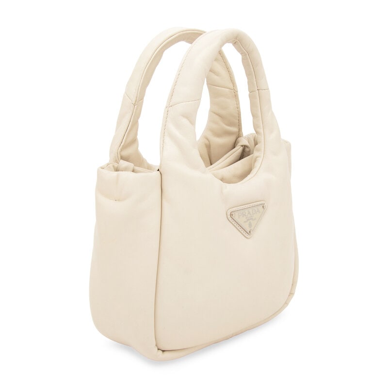 PRADA, SMALL PADDED LEATHER TOTE - 2