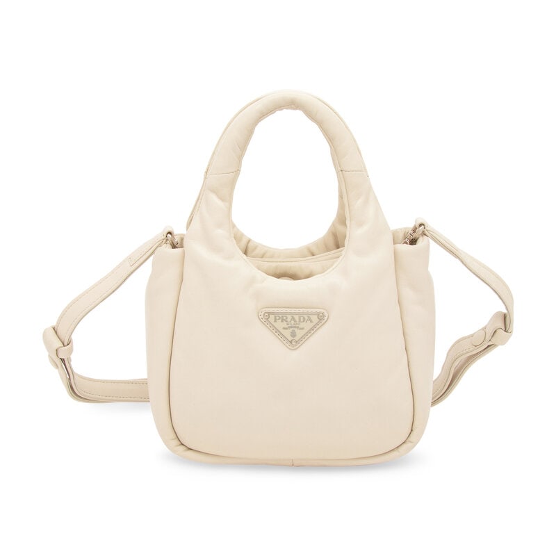 PRADA, SMALL PADDED LEATHER TOTE - 4