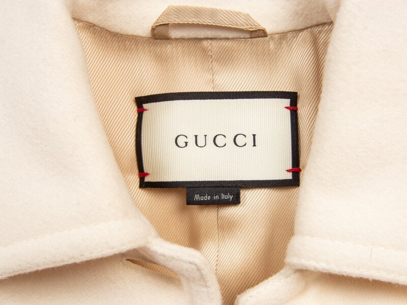 GUCCI, IVORY WOOL COAT - 4