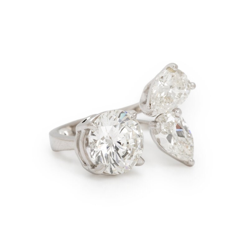 CHRISTOPHER KAUFMANN, DIAMOND AND PLATINUM RING - 2
