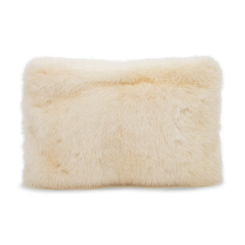 PRADA, WHITE MINK FUR CLUTCH - 3
