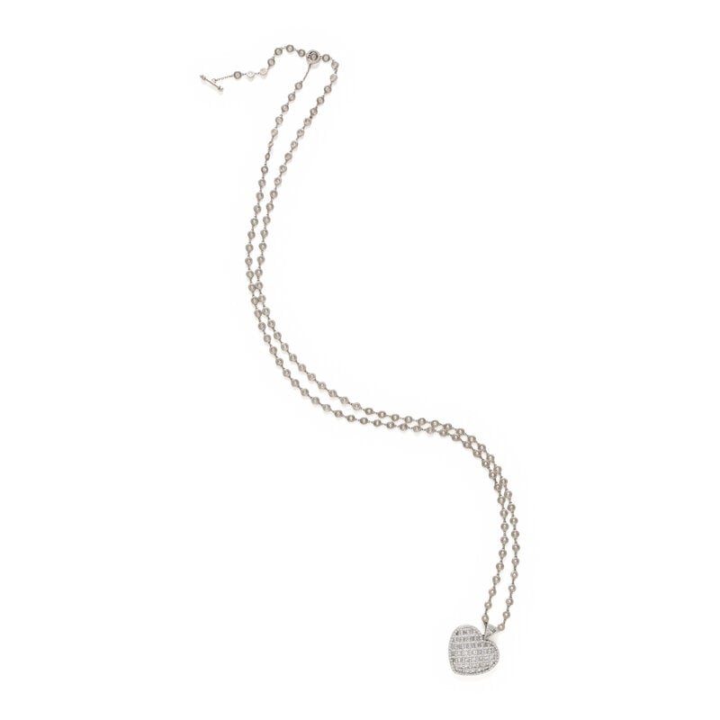 DIAMOND HEART PENDANT NECKLACE - 2