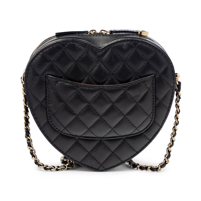 CHANEL, QUILTED LOVE HEART BAG - 4
