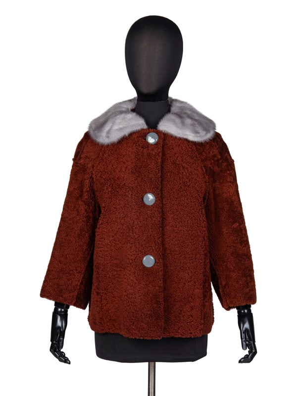 PRADA, MINK COLLAR & SHEARLING JACKET (1 of 4)