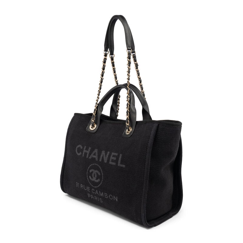 CHANEL, BLACK CAMBON SHOPPING BAG - 2