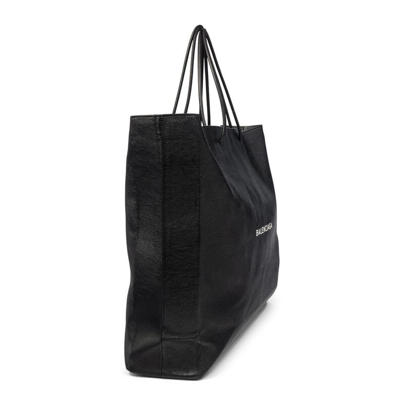 BALENCIAGA, XL LEATHER LOGO SHOPPING TOTE - 2