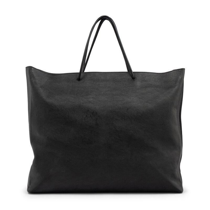 BALENCIAGA, XL LEATHER LOGO SHOPPING TOTE - 3