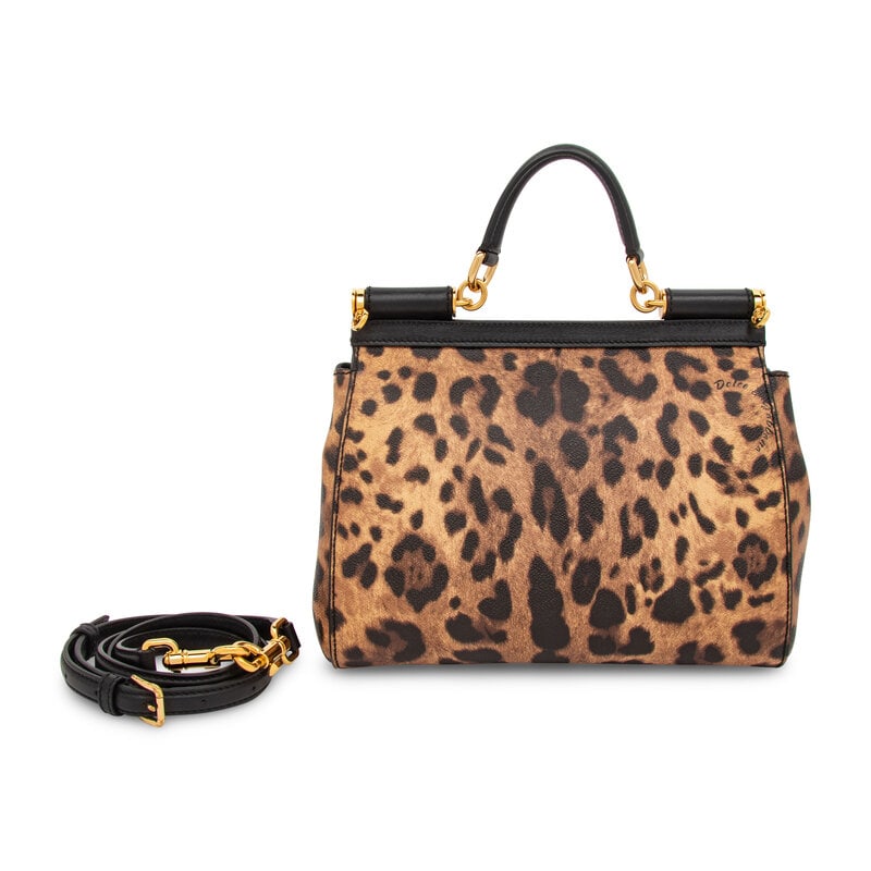 DOLCE & GABBANA, CHEETAH-PRINT LEATHER BAG - 3
