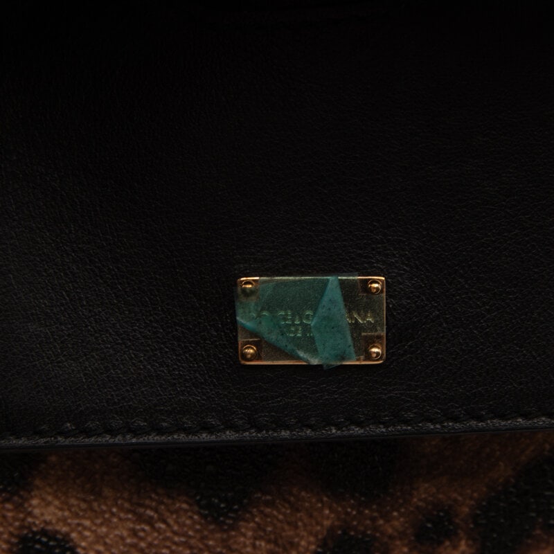 DOLCE & GABBANA, CHEETAH-PRINT LEATHER BAG - 4
