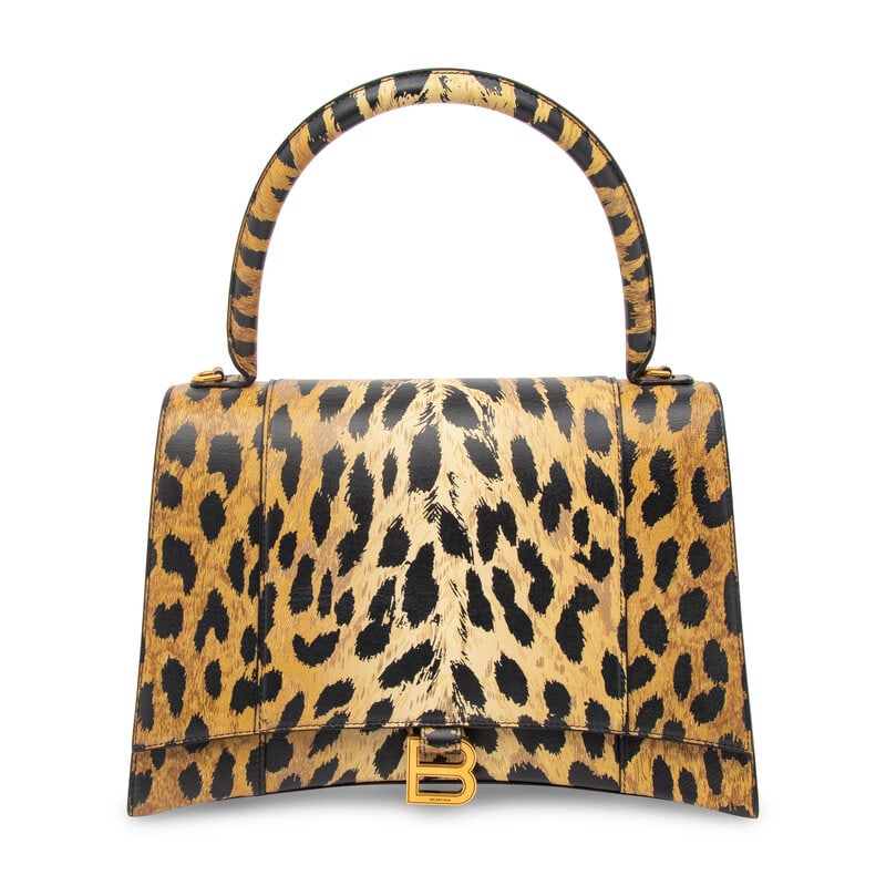 BALENCIAGA, LEOPARD-PRINT HOURGLASS BAG - 2