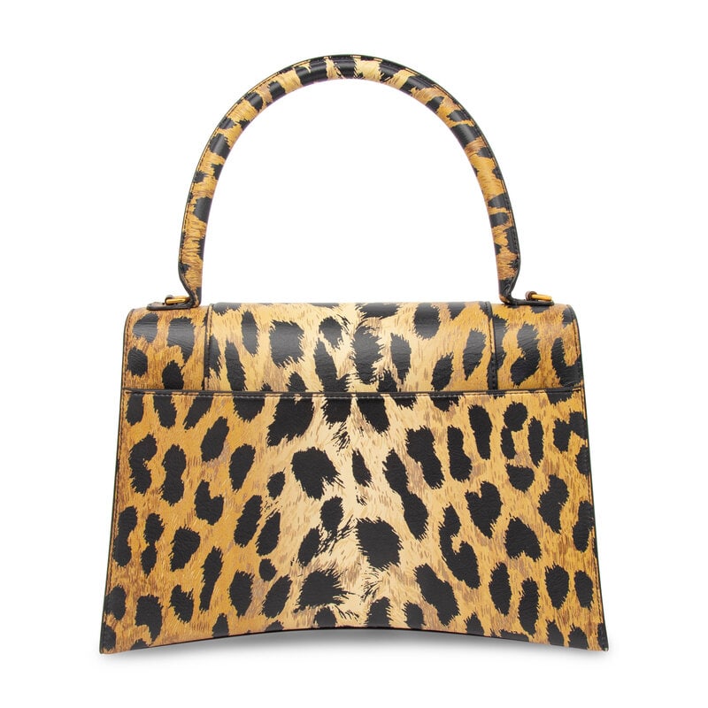 BALENCIAGA, LEOPARD-PRINT HOURGLASS BAG - 4