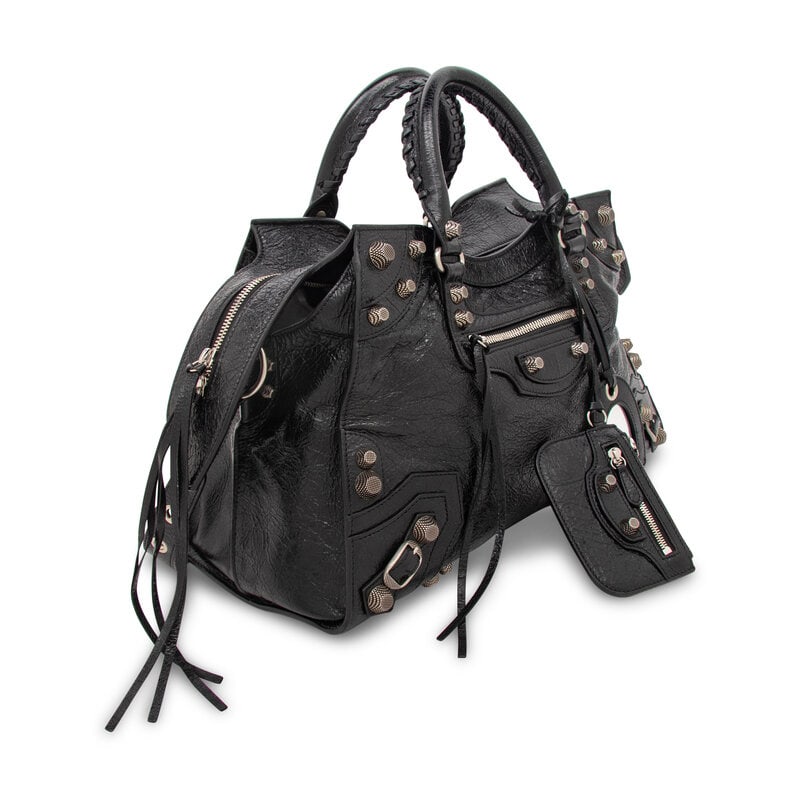 BALENCIAGA, BLACK NEO CAGOLE CITY BAG - 2