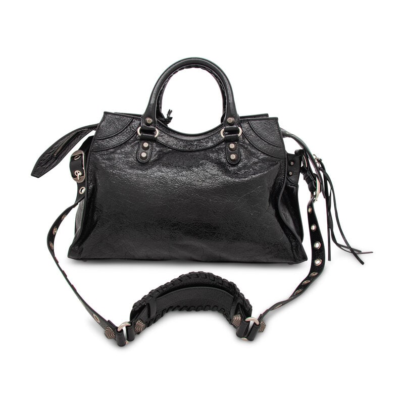 BALENCIAGA, BLACK NEO CAGOLE CITY BAG - 3