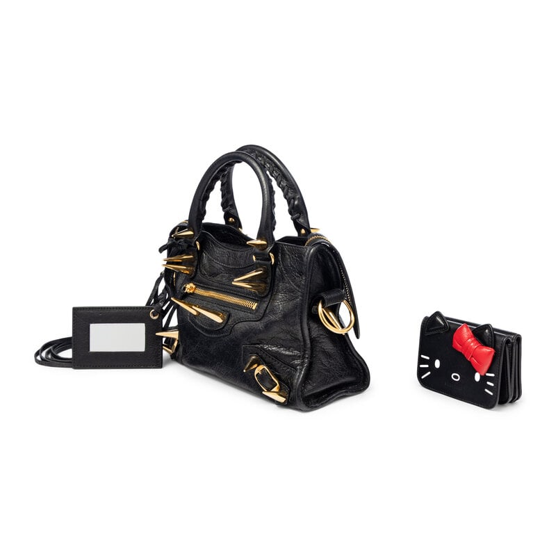 BALENCIAGA, SPIKE STUD MINI CITY BAG & HELLO KITTY WALLET - 2