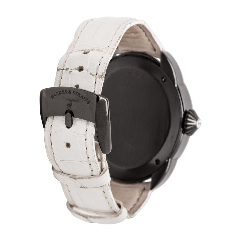 BACKES & STRAUSS, REF. 3643.MA 'REGENT DIAMOND KNIGHT' BLACK DIAMOND WATCH - 2