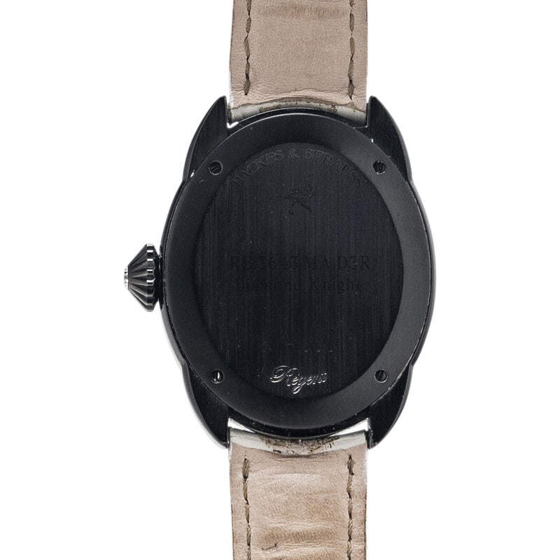 BACKES & STRAUSS, REF. 3643.MA 'REGENT DIAMOND KNIGHT' BLACK DIAMOND WATCH - 4