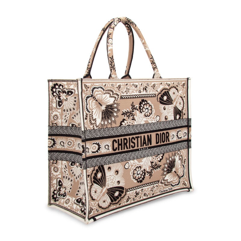 CHRISTIAN DIOR, LARGE BUTTERFLY BOOK TOTE - 3