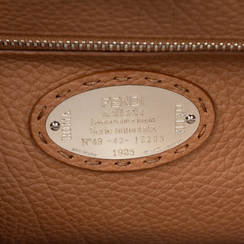 FENDI, LARGE PEEKABOO BAG IN BLACK LEATHER - 4