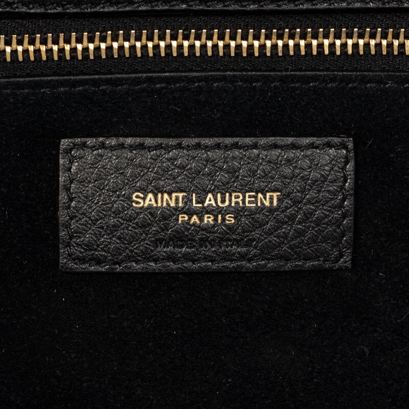 SAINT LAURENT, MEDIUM LEATHER SHOPPING TOTE - 4