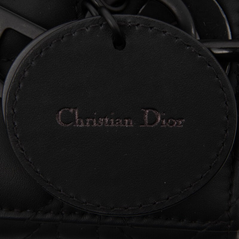 CHRISTIAN DIOR, MATTE ALL-BLACK SMALL LADY DIOR - 5