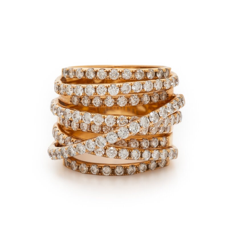 ROSE GOLD AND DIAMOND MULTIBAND RING (1 of 3)