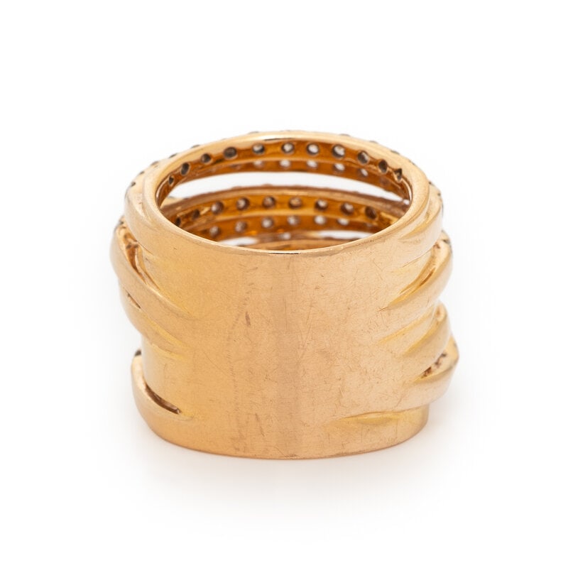 ROSE GOLD AND DIAMOND MULTIBAND RING - 3