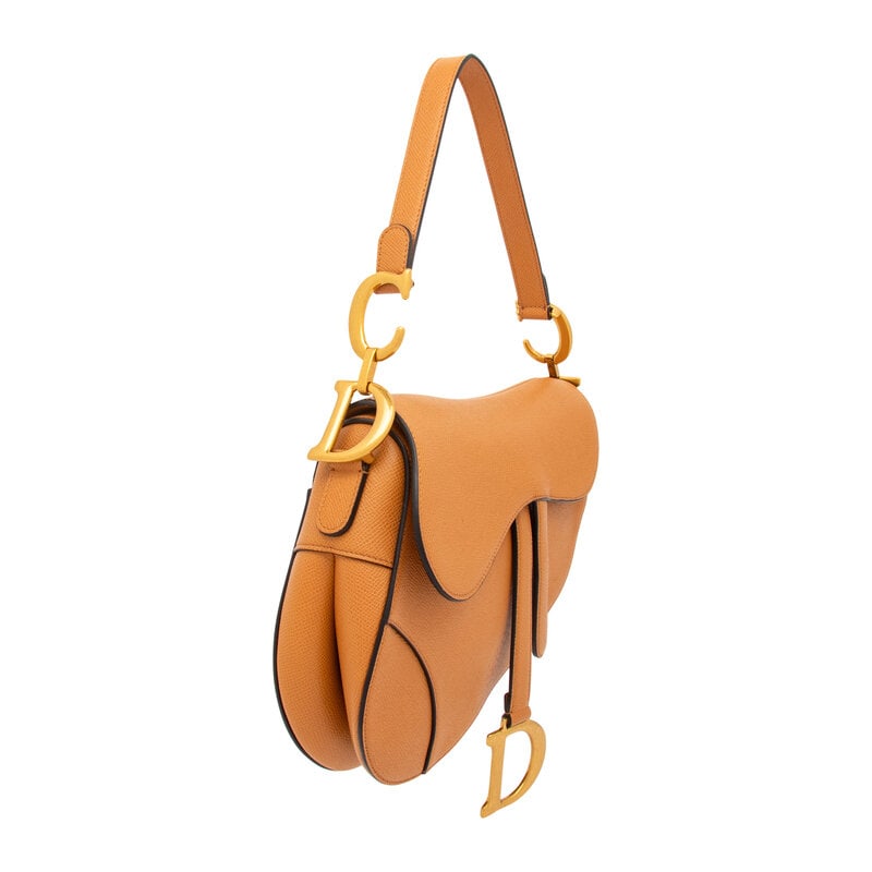 CHRISTIAN DIOR, TAN LEATHER SADDLE BAG - 2