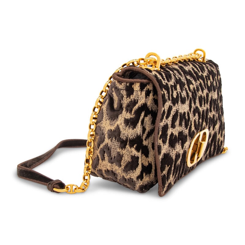 CHRISTIAN DIOR, CARO BAG IN VELVET LEOPARD JACQUARD - 2