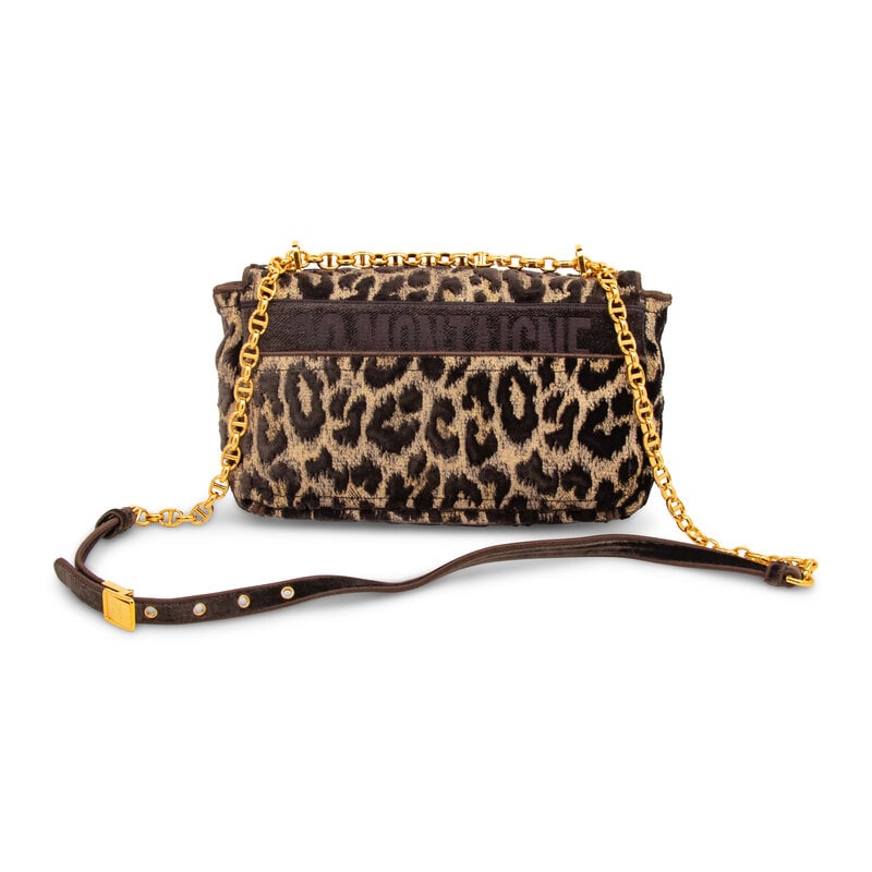 CHRISTIAN DIOR, CARO BAG IN VELVET LEOPARD JACQUARD - 3