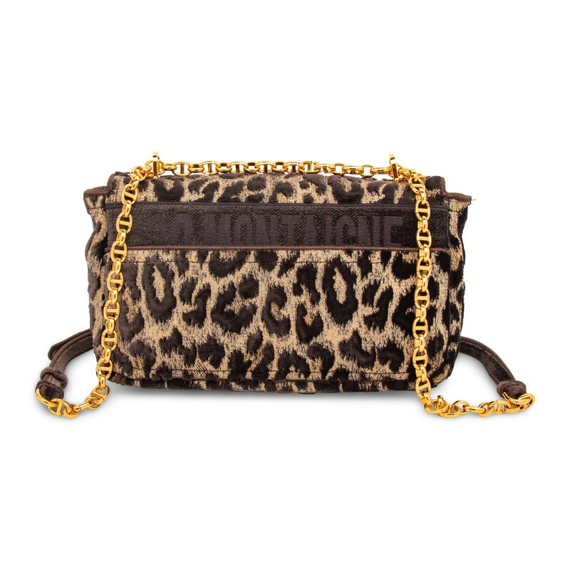 CHRISTIAN DIOR, CARO BAG IN VELVET LEOPARD JACQUARD - 4