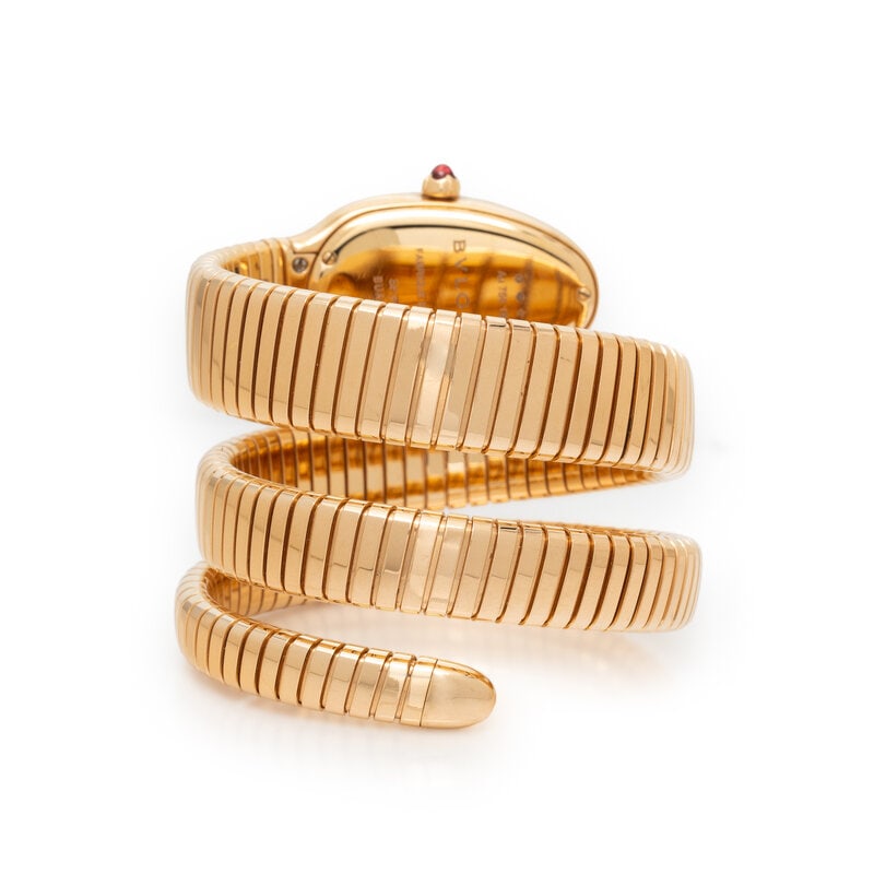 BULGARI, REF. 103002 'SERPENTI TUBOGAS' 18K ROSE GOLD WATCH WITH DIAMONDS, BOX AND PAPERS - 2