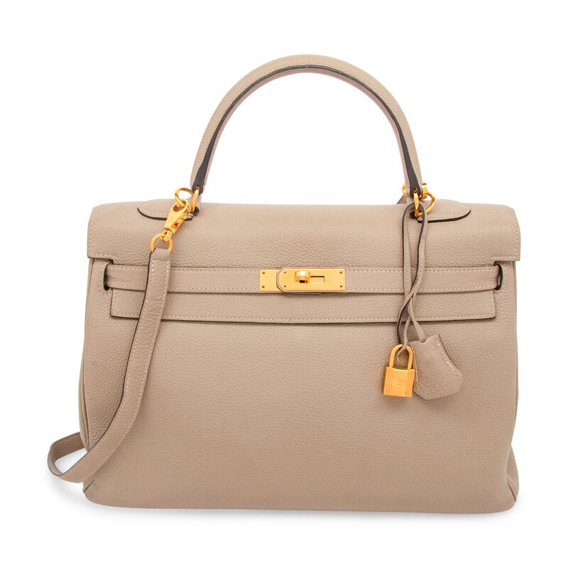 HERMÈS, KELLY 35 IN GRIS TOURTERELLE TOGO - 2