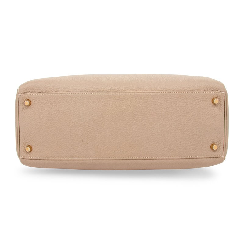 HERMÈS, KELLY 35 IN GRIS TOURTERELLE TOGO - 5