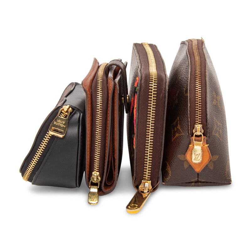 LOUIS VUITTON, FOUR SMALL POUCHES & WALLETS - 3