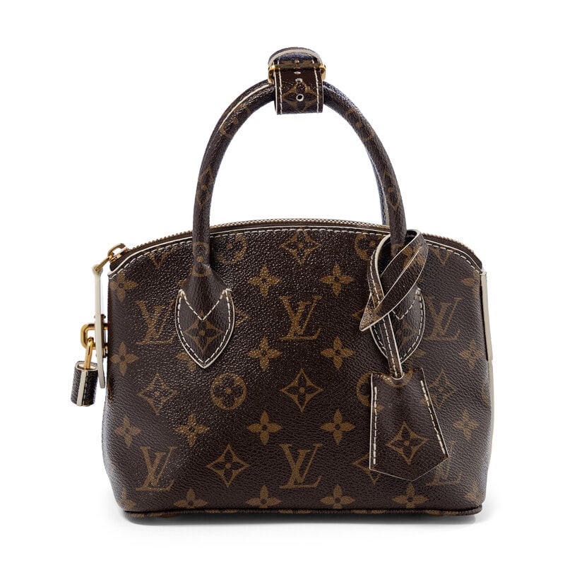 LOUIS VUITTON, MONOGRAM FETISH LOCKIT HANDBAG: LOUIS VUITTON, MONOGRAM FETISH LOCKIT HANDBAG Fetish Lockit bag in glossy monogram coated canvas. Locking zipper closure and rolled handles. Label: Louis Vuitton Style/Serial No.: AR3141 Date: A/W