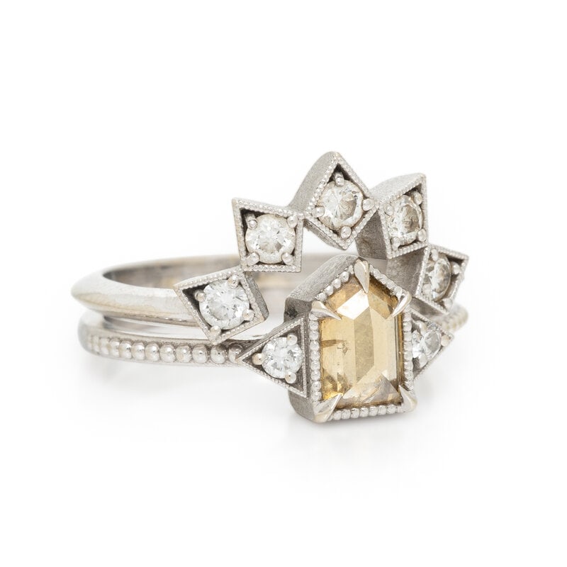 COLORED DIAMOND RING AND DIAMOND RING JACKET - 2