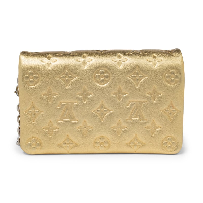 LOUIS VUITTON, COUSSIN BAG IN GOLD EMPREINTE LEATHER - 3